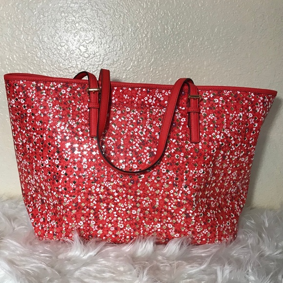 Michael Kors Jet Set Large Carry All Tote Floral - Picture 3 of 6